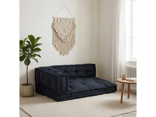 Coussin de canapé sur palette, coussin de chaise 3 pc tissu anthracite cf54207