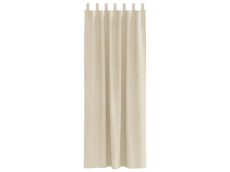 Lot de 2 rideaux, rideaux de fenêtre crème 140 x 245 cm velours cf44024 - Conforama D