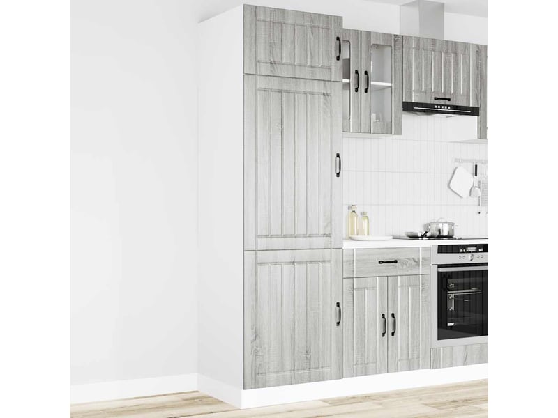  Meuble de rangement, armoire de cuisine lucca sonoma gris bois d'ingénierie  - Conforama A