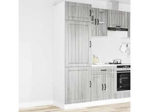 Meuble de rangement, armoire de cuisine lucca sonoma gris bois d'ingénierie