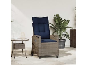 Chaise de jardi, chaise d'extérieur inclinable 56 x 60 x 112 cm acier cf30204