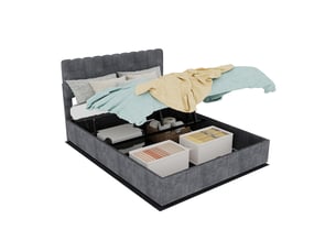 Sommier coffre 140x200 cm ULEVR vendu avec cadre lattes et matelas