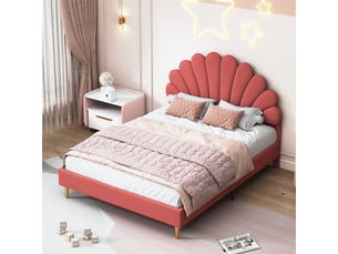 Lit 2 places 140x200 cm    coloris rouge