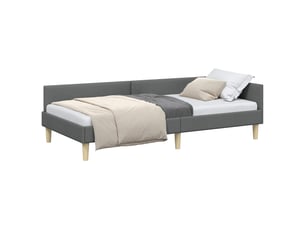 Lit simple 90x190 cm    coloris gris