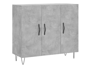Buffet - bahut - meuble de rangement gris béton 90x34x80 cm bois d'ingénierie