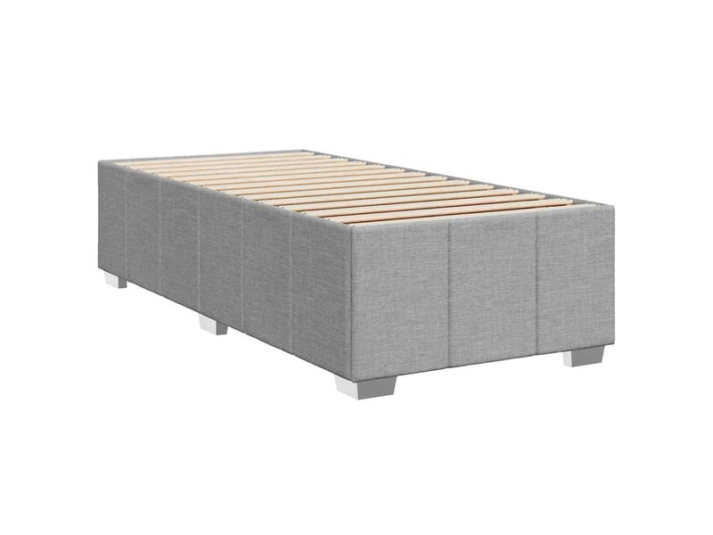  Lit simple- lit adulte -  cadre de lit sans matelas gris clair 100x200 cm tissu  - Conforama B
