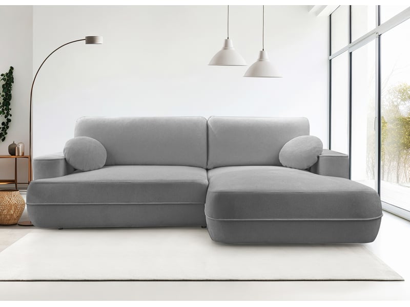 Canapé d’angle avec fonction lit peoni 267 cm gris clair d Peoni - Conforama B