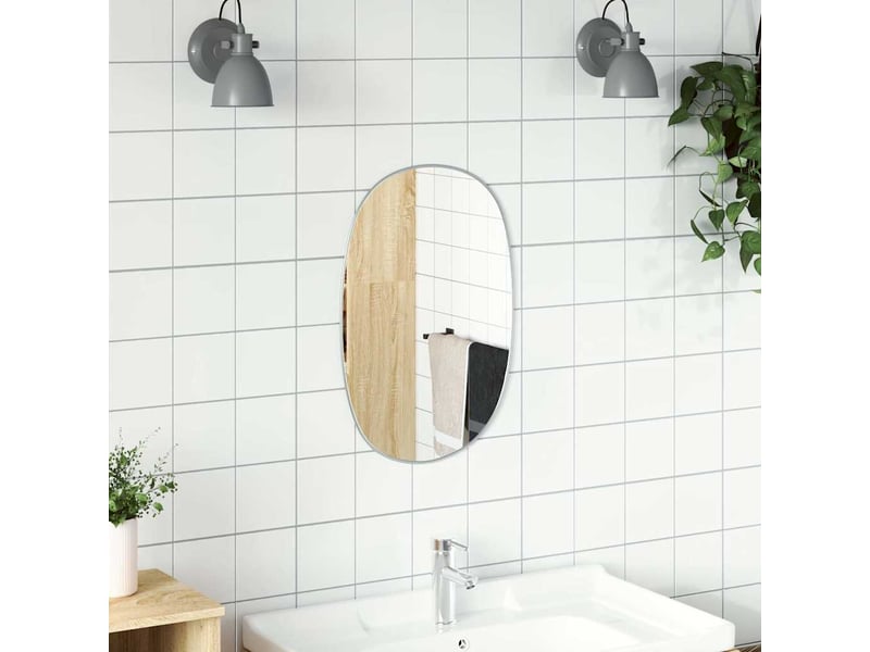  Miroir mural argenté 50x35 cm cf62806  - Conforama C