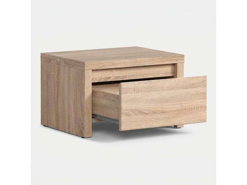  Table de chevet avec tiroir effet bois kaspian  - Conforama C
