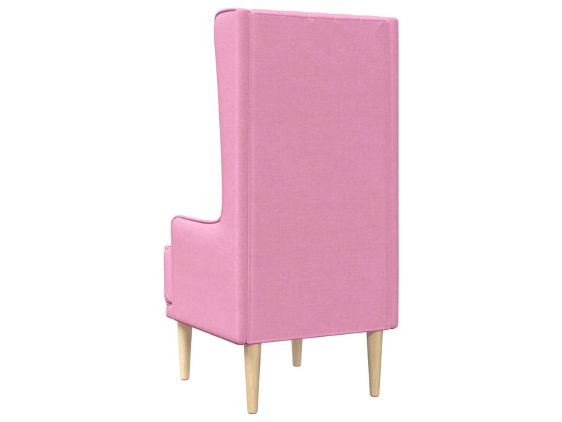 Vidaxl chaise à dossier haut avec boutons capitonnés rose tissu - Conforama E