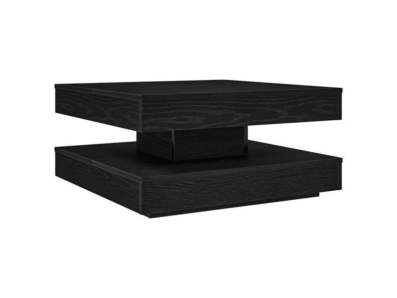  Table basse | table de salon rotative à 360 degrés noir 70x70x34,5 cm  - Conforama B