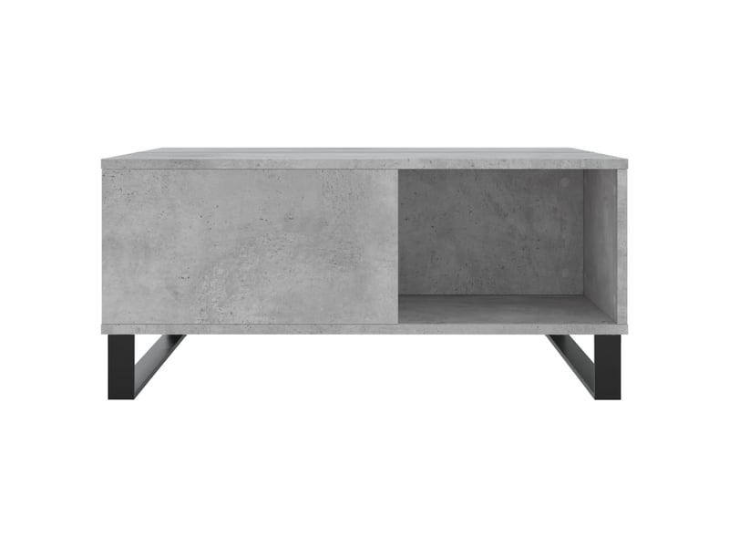  Table basse - table de salon - table à thé gris béton 80x80x36,5 cm bois d'ingénierie  - Conforama D