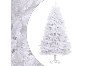 Sapin de noël - arbre de noël artificiel à charnières avec support blanc 270 cm