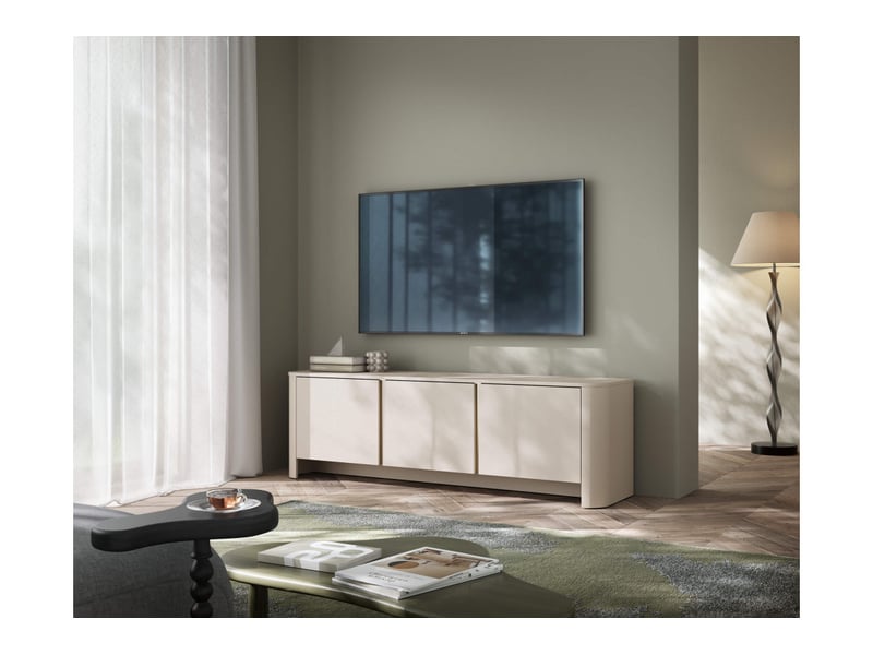  Meuble tv savio 3 portes - beige SAVIO - Conforama B