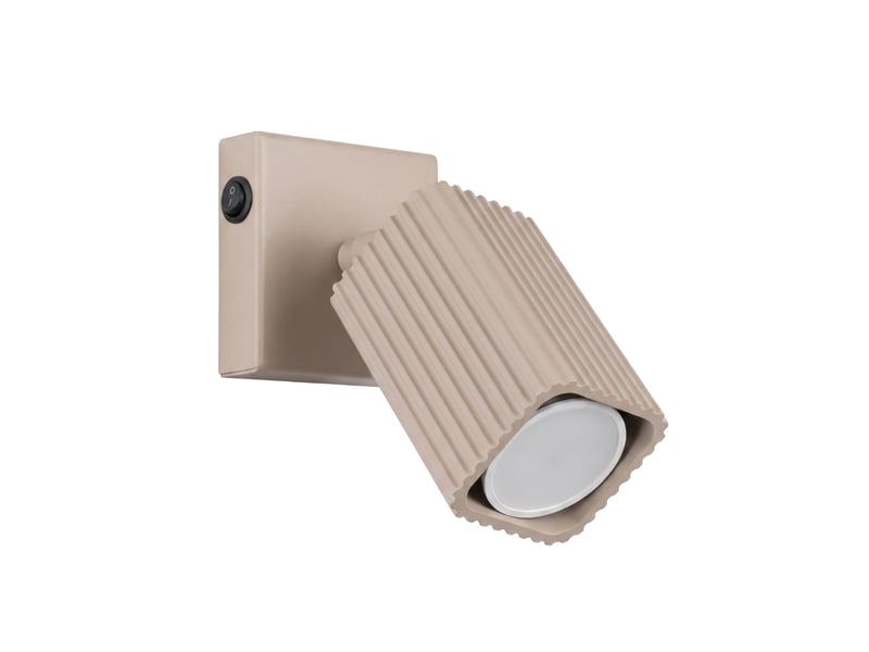  Applique rayo taupe avec interrupteur aluminium moderne 16x8x16cm SL.3147 - Conforama A