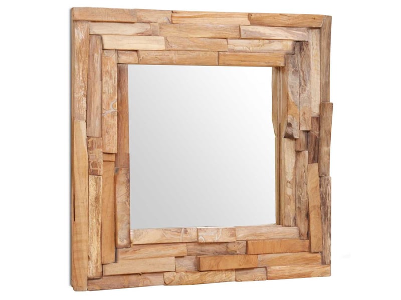  Miroir décoratif teck 60x60 cm carré cf62787  - Conforama B