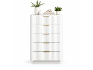 Buffet 5 tiroir(s) LPOSPI - 70 cm coloris blanc