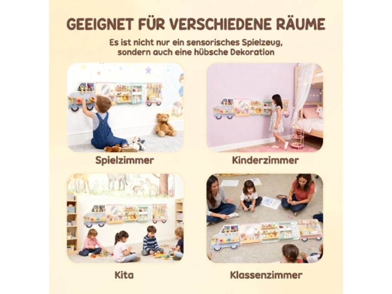 Tableau d’activités montessori camion, jouet sensoriel pour enfants dès 3 ans - Conforama D