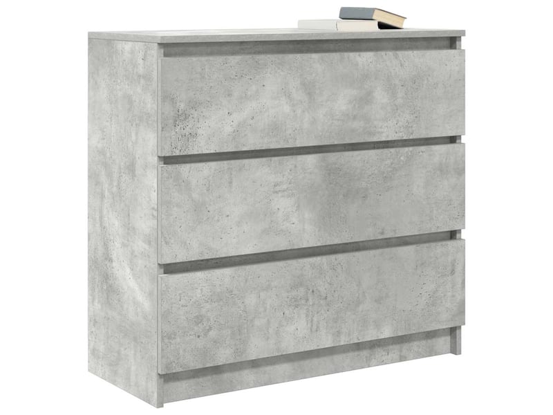  Buffet - bahut - meuble de rangement gris béton 80x35x76 cm bois d'ingénierie  - Conforama D