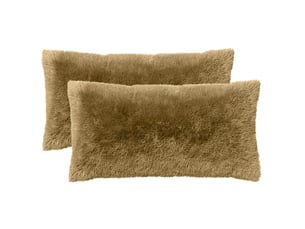 Lot de 12 coussins avec oreiller, coussins décoratifs heerlen gris clair fleece pv cf50120