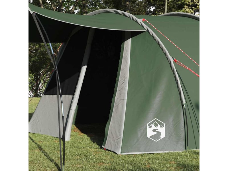  Tente tunnel, tente de camping 4 personnes vert et blanc shl28883  - Conforama C