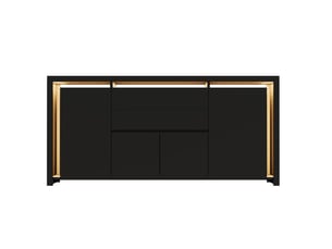 Buffet 4 porte(s)  2 tiroir(s) <strong>EZSSW</strong> <strong></strong> - 160 cm coloris noir 