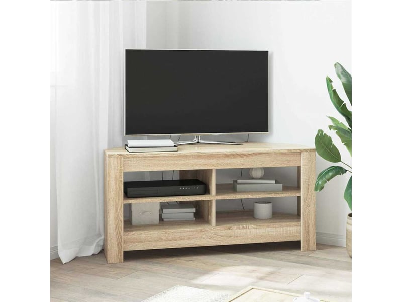  Meuble tv d'angle moderne 102x41x50 cm chêne sonoma bois d'ingénierie  - Conforama B