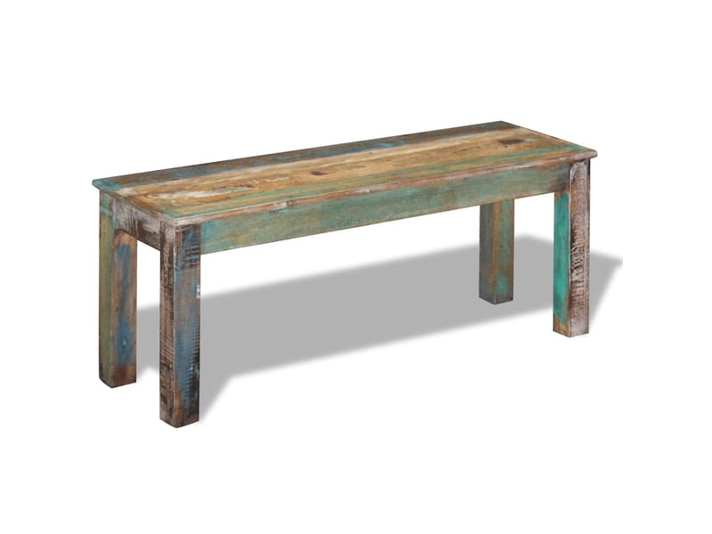  Banc d'entrée, banc d'intérieur 110x35x45 cm bois de récupération massif shl38170  - Conforama D