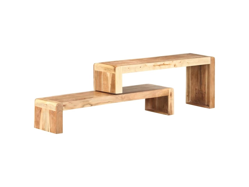  Meubles tv - banc tv - meuble de rangement 2 pcs bois d'acacia massif  - Conforama B