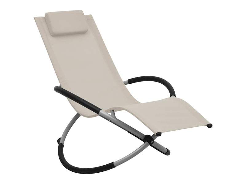  Chaise longue de jardin, chaise d'extérieur pour enfants acier crème cf31793  - Conforama B