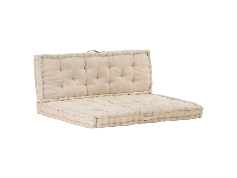  Lot de 2 coussins de plancher de palette coton beige cf59756  - Conforama A