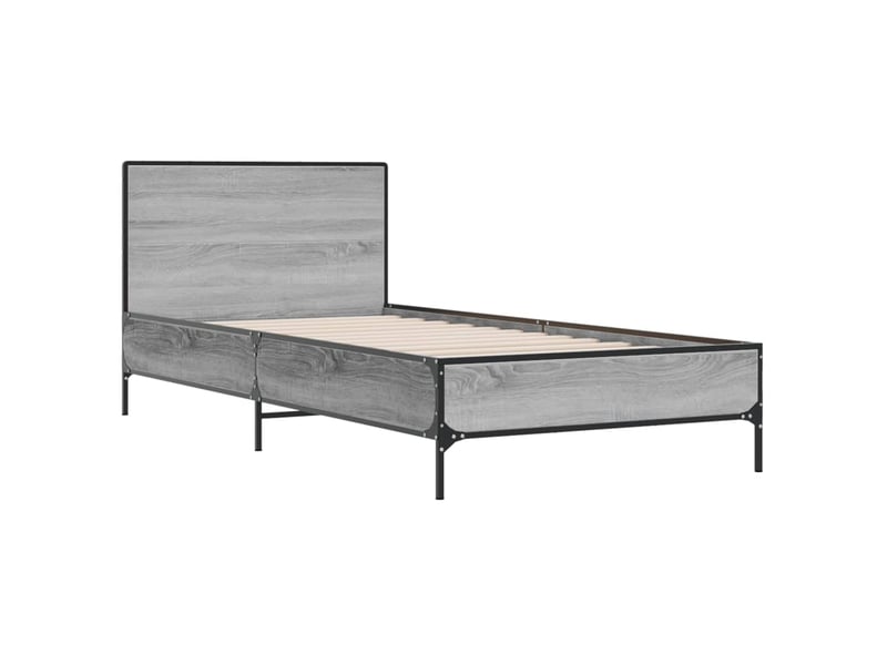  Lit simple- lit adulte -  cadre de lit sans matelas sonoma gris 100x200 cm  - Conforama B