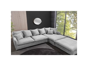 Canapé droit fixe MEUBLORAMA  4 places Polyester gris