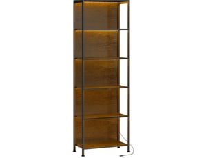 Bibliotheque coloris  noir 5 étagère(s) <strong>FLORAGRACE</strong> <strong></strong> - 30 cm x 179 cm