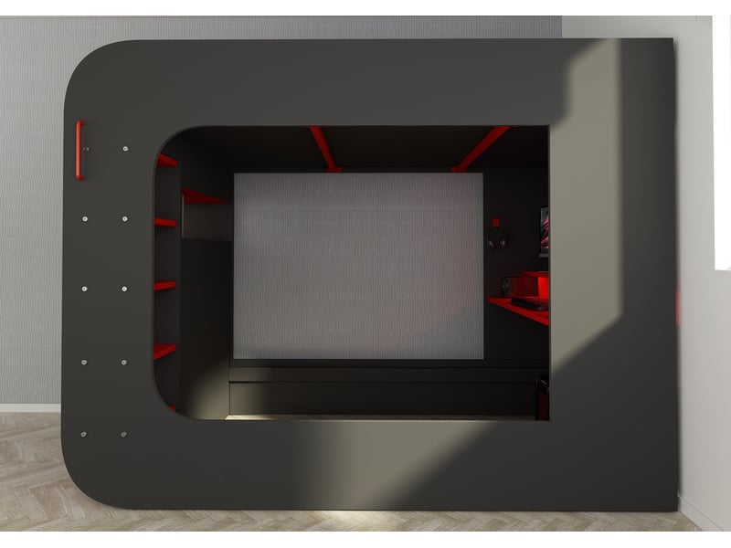 Lit mezzanine 120x200 cm TYLER W - Conforama A