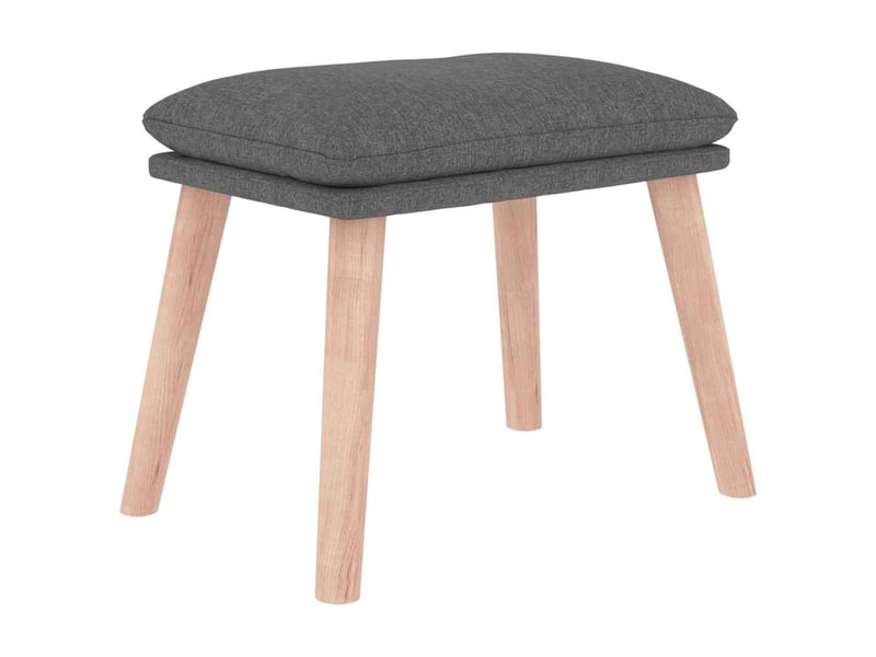  Vidaxl chaise à bascule avec repose-pied gris clair tissu  - Conforama E