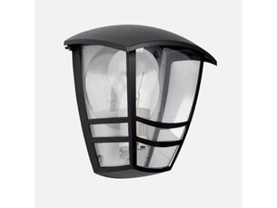 Applique extérieure classique fabrilamp alnilan noir, 1 x e27, ip44, 20 x 17,5 x 13 cm