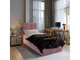 Lit avec rangement 100x200 cm <strong>MASSENO</strong> <strong></strong> coloris rose