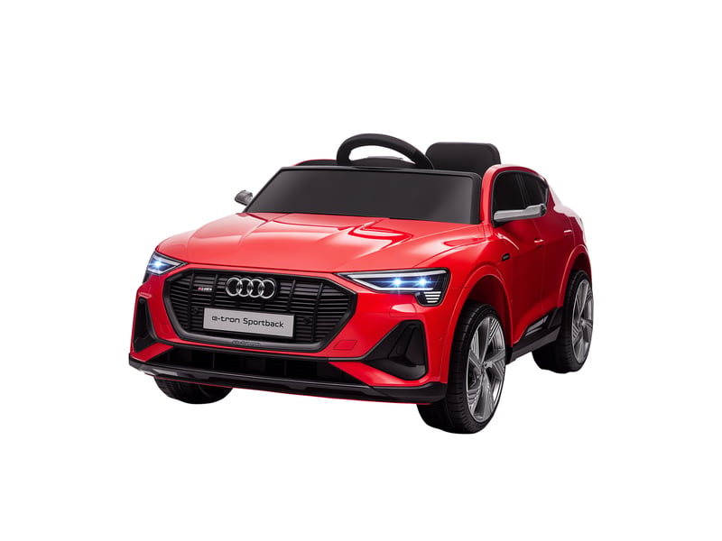  Voiture électrique audi e-tron sportback sous licence, 12 v, 5 kmh, télécommande 2,4g, phares led, musique, usb mp3  - Conforama A