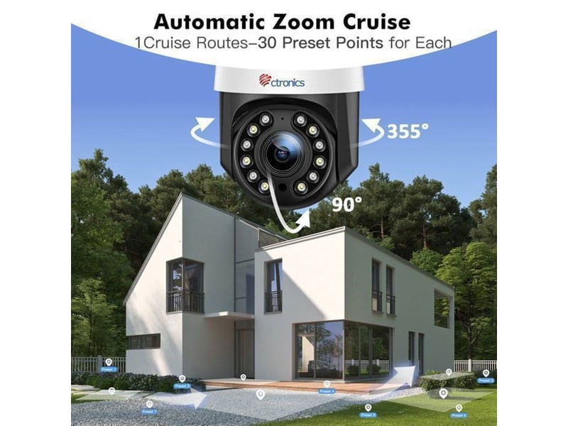  Caméra de sécurité extérieure solaire wifi 1080p détection humaine audio bidirectionnel  - Conforama B