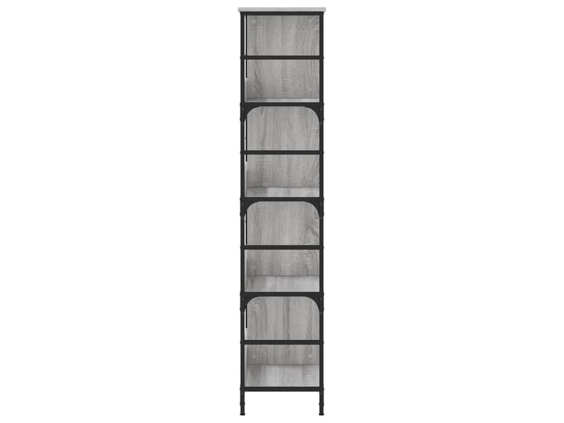  Bibliothèque, meuble de rangement salon sonoma gris 78,5x33x153 cm bois d'ingénierie  - Conforama E