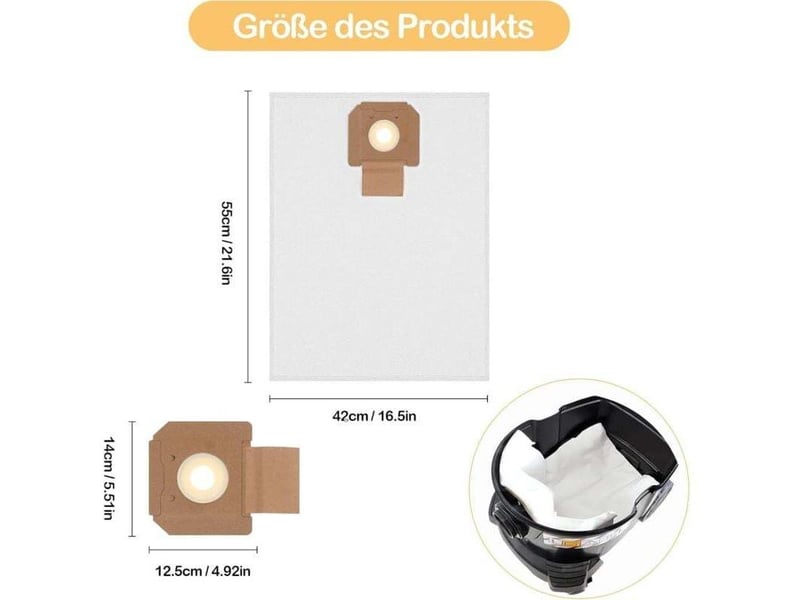  Sac à poussière de rechange for aspirateur bosch gas35,gas35l afc, série 2607432037(10pcs)  - Conforama B