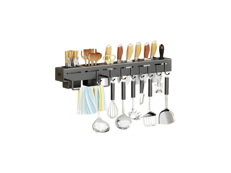  Rangement cuisine,porte-couteaux et porte-baguettes mural, sans perçage, 50 cm  - Conforama A