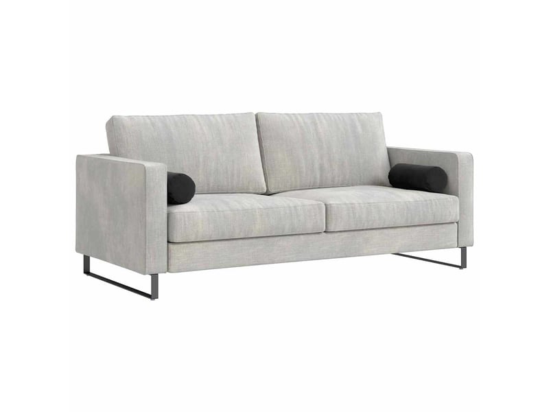  Lot de 2 coussins d'accent, coussins décoratifs, coussins lombaires noir ø 15 x 40 cm cf56745  - Conforama C