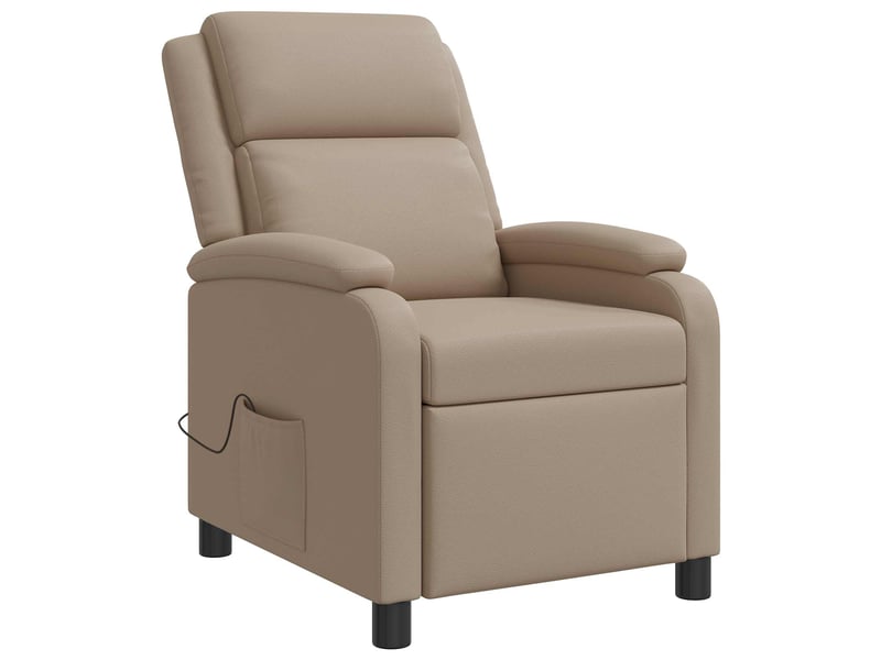  Vidaxl fauteuil de massage inclinable cappuccino simili cuir  - Conforama E