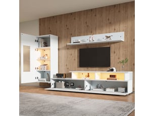 Meuble tv coloris blanc 170 cm <strong></strong>  <strong></strong>