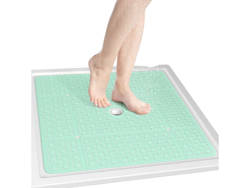  Tapis de douche en tpe à ventouses - 27 x 27 pouces - vert menthe  - Conforama A