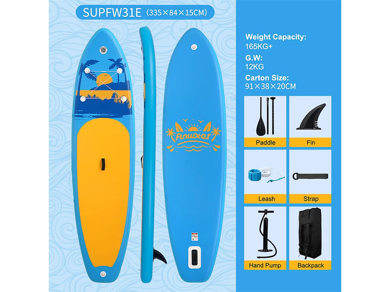 Planche de SUP Funwater SUPFW31E - 335x83x15cm 180kg - Conforama E