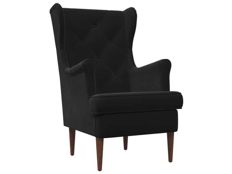  Vidaxl fauteuil noir velours  - Conforama D