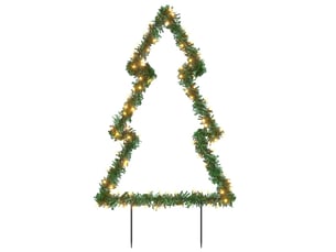 Décoration lumineuse arbre de noël avec piquets 115 led 90 cm